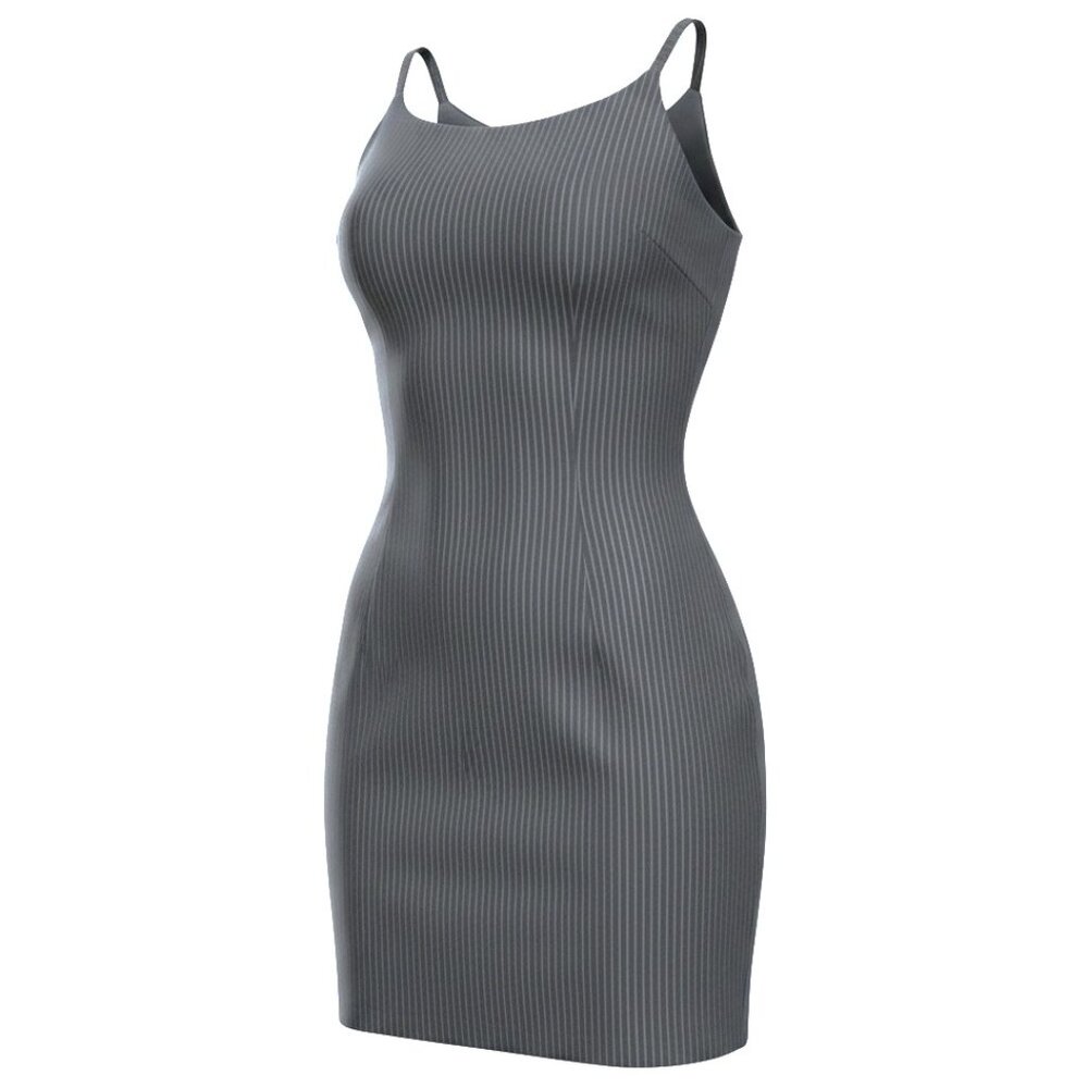 Black Mini Dress All that Jazz Pinstriped Bodycon Date Night Workwear Size 7